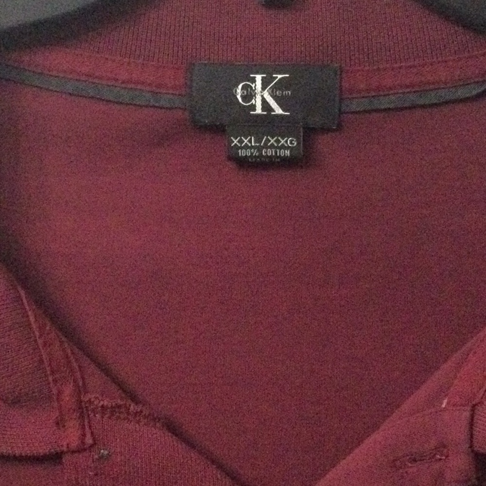 Calvin Klein maroon polo - Picture 2 of 4